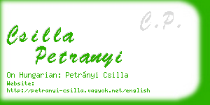 csilla petranyi business card